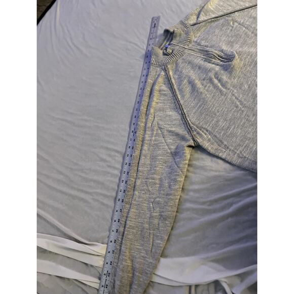 Tommy Bahama 100% Cotton 1/4 Zip Sweater - Gray - Size Medium - Picture 6 of 7